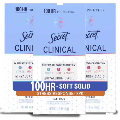 Secret Clinical Strength Women's Antiperspirant, 72hr Protection, 3-Pack