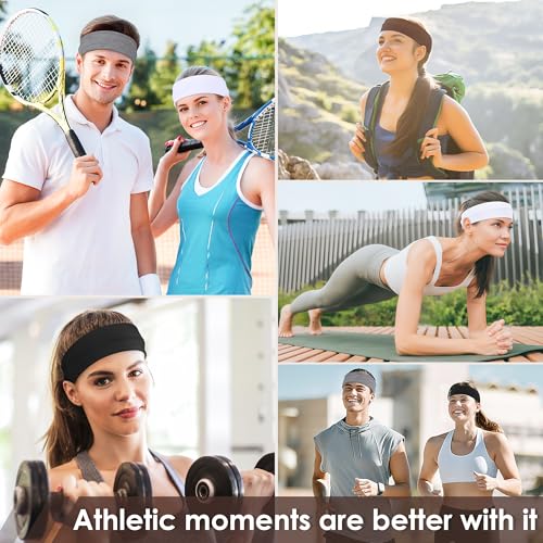 Ztomine Stretchy Headbands for Women, 8-Pack
