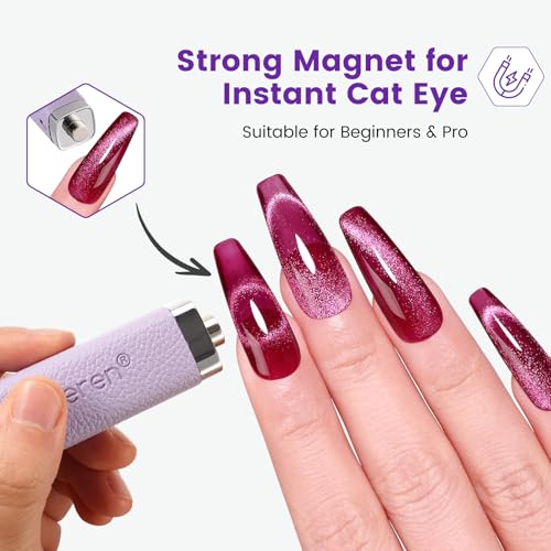 Quaferen Mini Handheld UV Light for Gel Nails - Rechargeable with Stand
