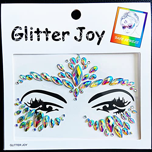 Festival Face Gems Jewels Stickers 6-Pack - AB Color