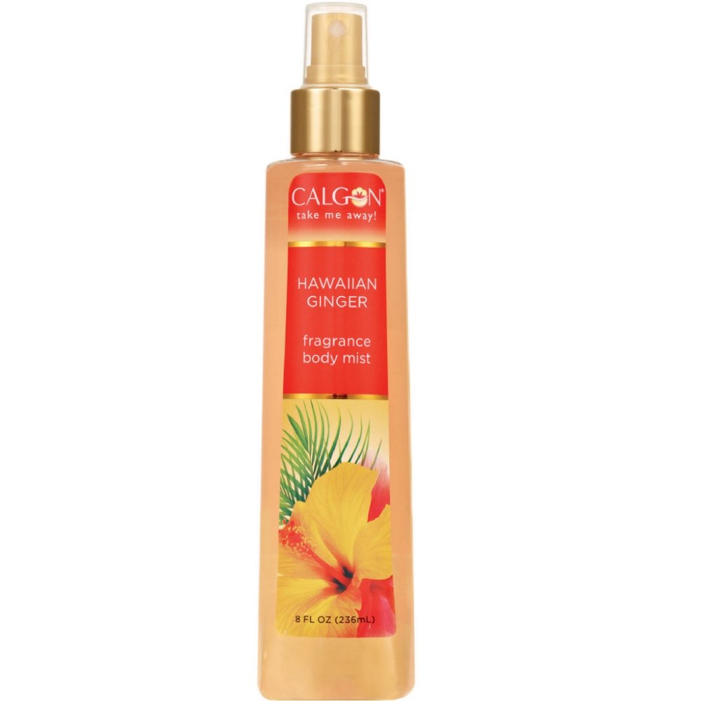 Calgon Hawaiian Ginger Fragrance Body Mist 8 oz (Pack of 4)