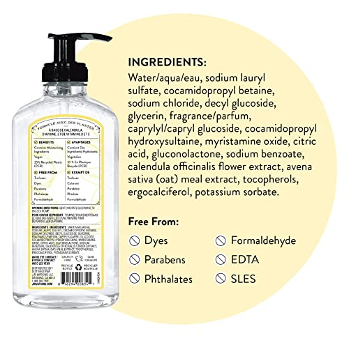 J.R. Watkins Liquid Hand Soap With Dispenser, Moisturizing Hand Soap, Alcohol-Free Hand Wash, Cruelty-Free, USA Made Liquid Soap For Bathroom or Kitchen, Lemon, 11 Fl Oz, 3 Pack