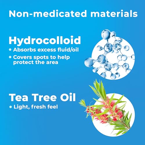 Pimple Patches for Face (240 Patches), Hydrocolloid Acne Patches with Tea Tree Oil, Pimple Stickers - Acne Pimple Patches For Face - Zit Patches