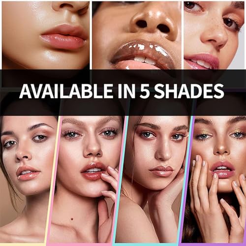 Hydrating Lip Glow Oil, Lip Oil Gloss Transparent Toot Tinted Nourishing Long Lasting Repairing Lightening Lip Lines (BERRY) 0.2 OZ