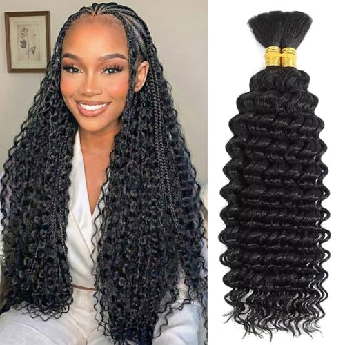 16A Deep Wave Braiding Hair 100g 16 Inch | 100% Brazilian Virgin Hair