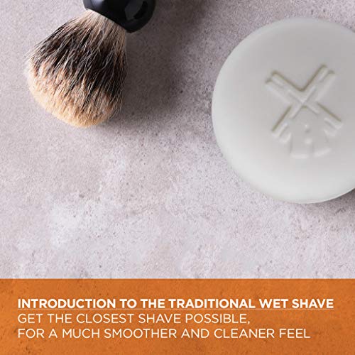 Van Der Hagen¢ç Luxury Shaving Set - Total Men's Wet Shaving Kit w/Boar Bristle Brush, Scented Luxury Soap, Stand and Apothecary Mug