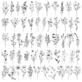 Black Floral Temporary Tattoos - 108 Designs, 30 Sheets