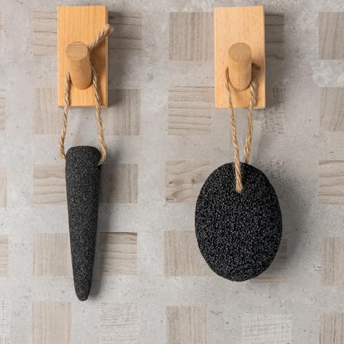 Natural Volcanic Pumice Stone Foot Scrubber Set - 2 Pcs Callus Remover
