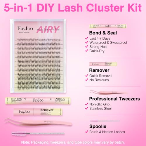 Wispy Lash Clusters DIY Extensions Kit 8-16mm C-Curl