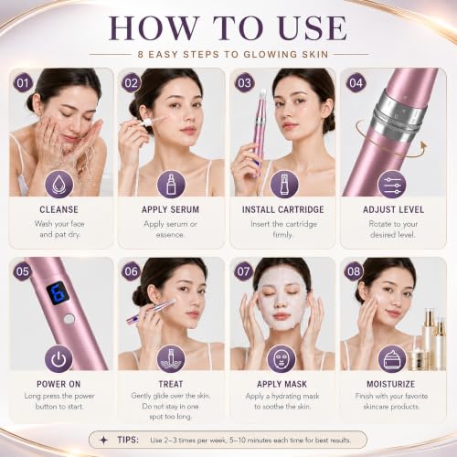 Microneedle Derma Roller Pen 0.25mm for Home Skincare