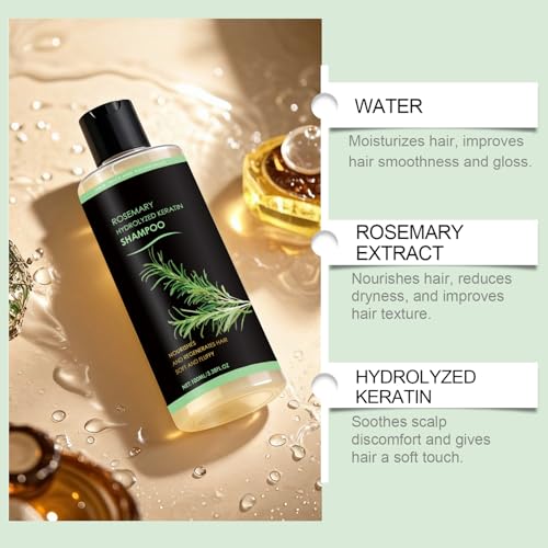 NovaCharm Rosemary Shampoo with Keratin - 2 Pack, 100ML Each