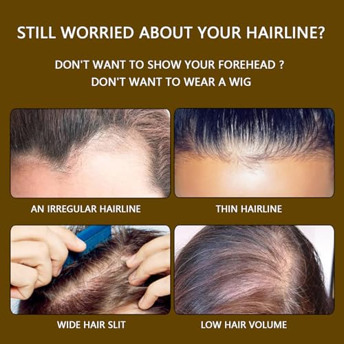 Invisible Hairline Powder - Natural Look Hair Fibers for Thinning Hair - Black, Large Pack of 1