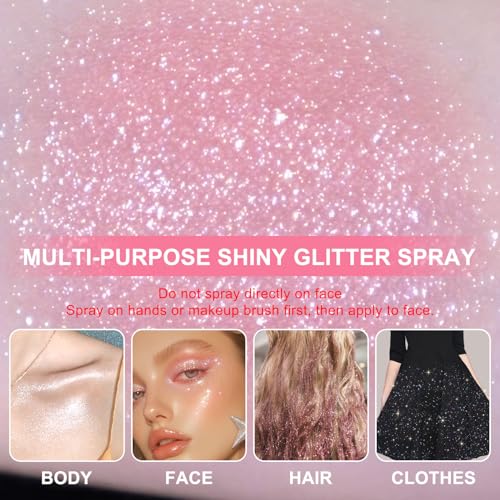 Holographic Glitter Hair and Body Spray - Meilury Shimmer Highlighter