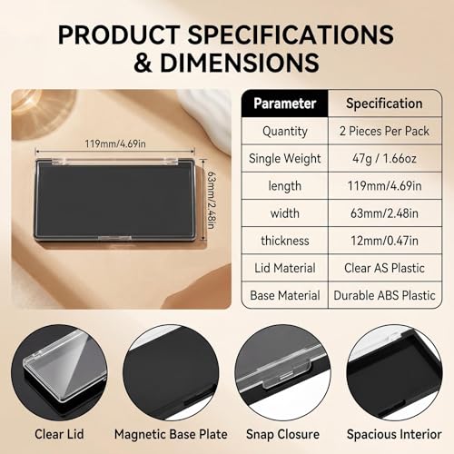 Magnetic Refillable Makeup Palette with Storage Box - Travel Cosmetic Organizer