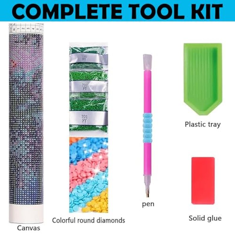 5D Diamond Painting Kit - Sea of Flowers Art for Adults & Beginners
