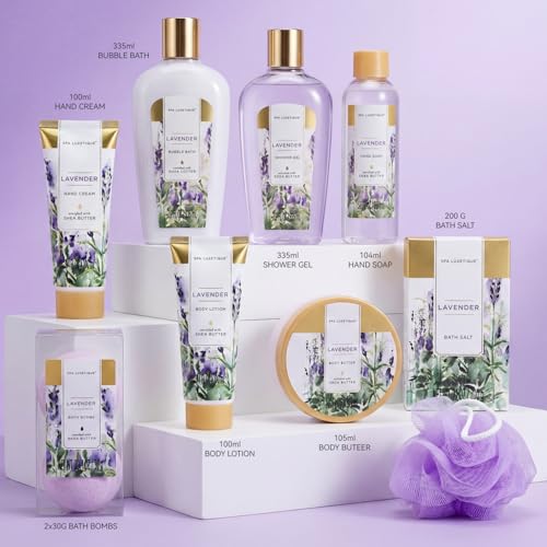 Spa Luxetique Lavender 10-Piece Gift Basket for Women