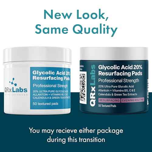 Glycolic Acid 20% Resurfacing Pads for Face & Body with Vitamins B5, C & E, Green Tea, Calendula, Allantoin - Exfoliates Surface Skin and Reduces Appearance of Fine Lines and Wrinkles - Peel Pads