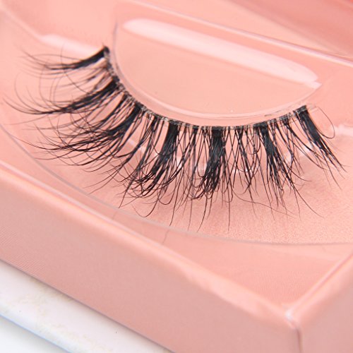 3D Mink False Eyelashes Clear Band - Fluffy Wispy Natural Lashes