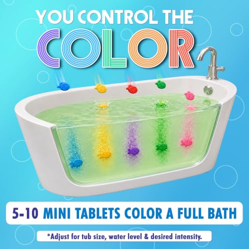 Fizzy Bath Color Tablets for Kids - 150 Non-Toxic Bath Bombs