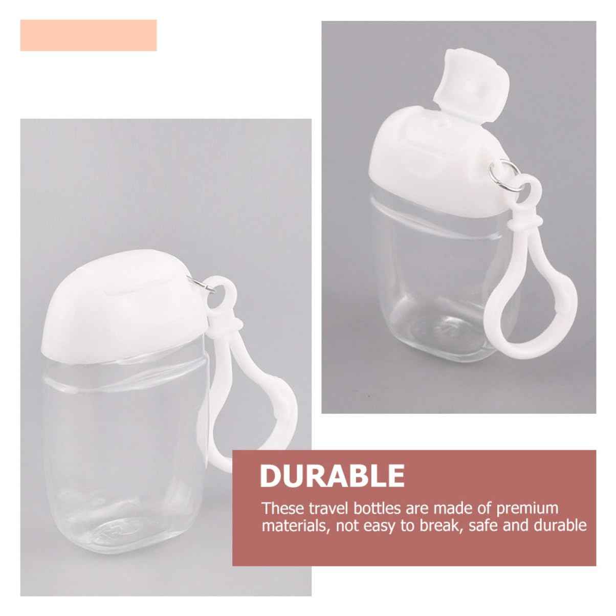 36 Pcs Flip Cap Bottle with Hook Refillable Travel Bottles Multi-function Empty Bottles Empty Hand Bottles Practical Small Bottles Leakproof Travel Bottles Keychain Hand Dispenser