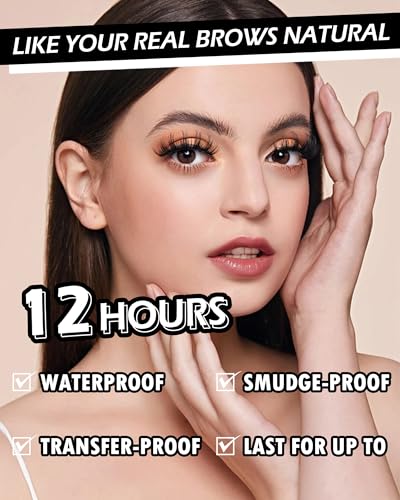 12-Piece Waterproof Eyebrow Pencil Set with Brush