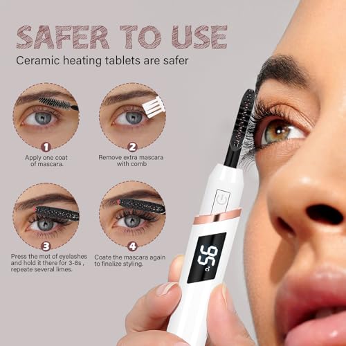 Electric Heated Eyelash Curler with Fast Heating & Adjustable Temp