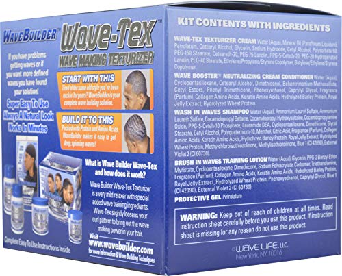 WAVEBUILDER Wave-Tex 3-Step Hair Texturizer Kit for Deep 360 Waves