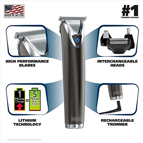 Wahl Stainless Steel Lithium Ion 2.0+ Beard Trimmer Kit