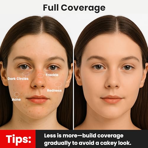 FV Liquid Matte Concealer for Dark Circles, Redness, Fine Lines and Acne, Lightweight Formula, Full Coverage, Longwear & Waterproof, Hydrating Concealer Makeup, 01 Fair