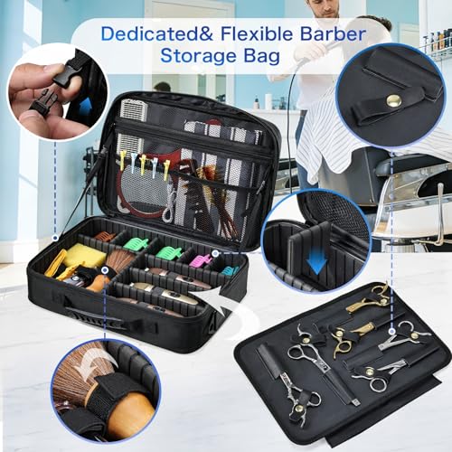 Professional Barber Clipper Case with Adjustable Dividers