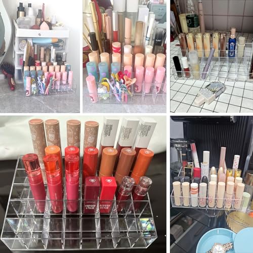40-Grid Clear Acrylic Lipstick Organizer Holder