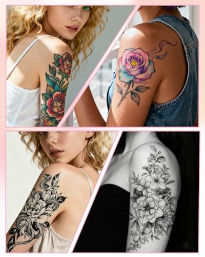 Temporary Tattoo Markers, 15 Dual-End Colors with 62 Stencils