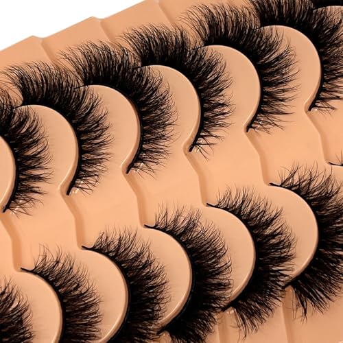 Cat Eye Faux Mink Lashes - Wispy D Curl Strip Lashes