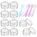 10 Pcs 5g Leak-Proof Travel Containers with Lids & Spatulas