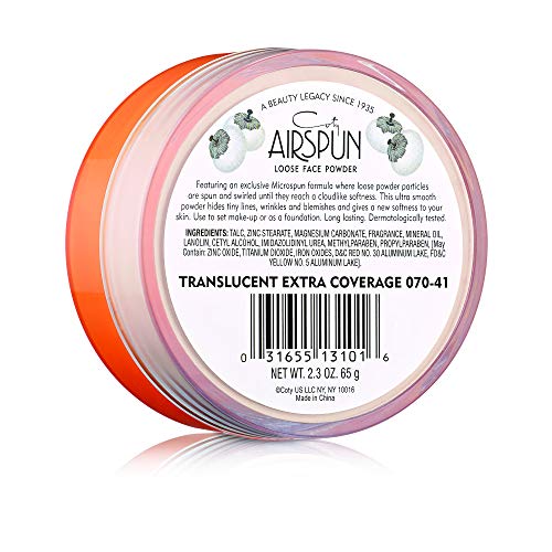 Airspun Coty Loose Face Powder, Translucent, Pack of 2