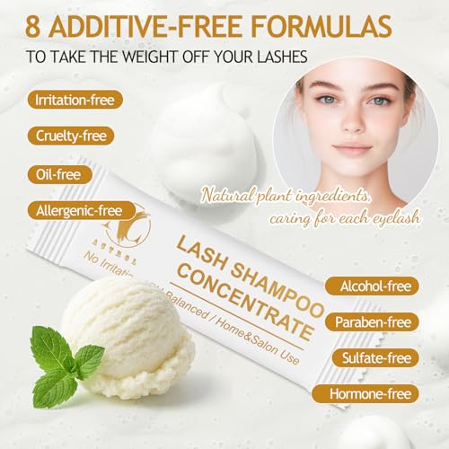 ACTROL 12-Pack Ice Cream Lash Shampoo Concentrate for Extensions