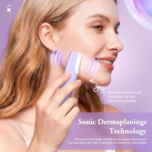 Sonic Dermaplaner for Women - Rechargeable Hair Removal Razor