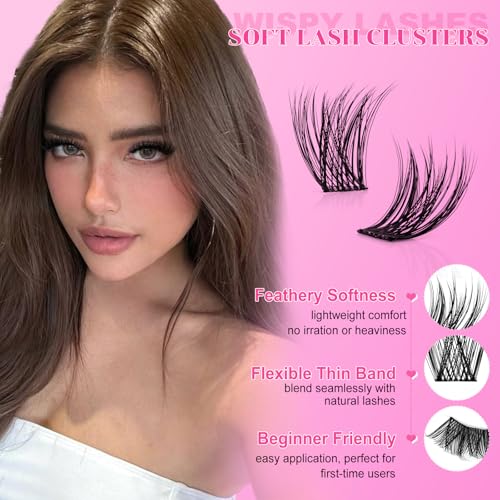 Wispy Lash Clusters C Curl 8-16mm Natural Eyelash Extensions