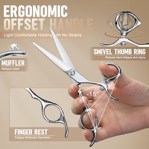 Dream Reach 6" Swivel Hair Scissors - 440C Convex Razor Edge