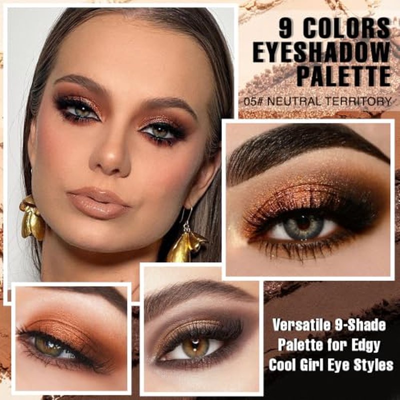 CAKAILA 9-Color Eyeshadow Palette - Natural & Long-Lasting Shades