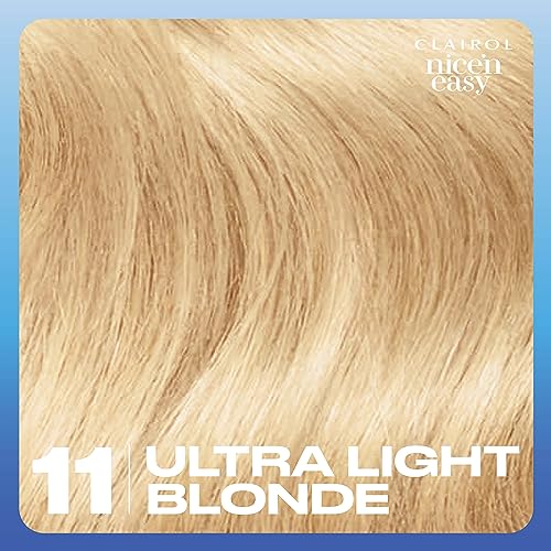 Clairol Nice'n Easy Permanent Hair Dye, 11 Ultra Light Blonde Hair Color, Pack of 1