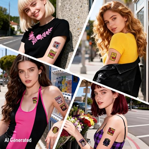 60Pcs Book Lover Temporary Tattoos - DCC Dungeon Design