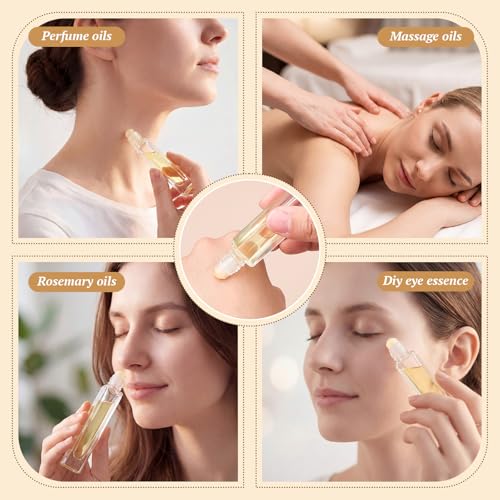 Citrine Crystal Roller Bottles 10ml - 30 Pack Essential Oil Refillable
