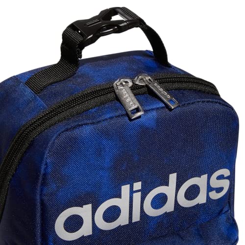 adidas Santiago 2 Insulated Lunch Bag, Stone Wash Team Royal Blue/Black/Silver Metallic, One Size