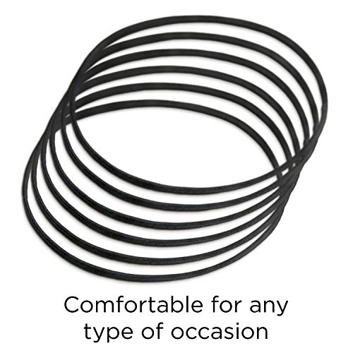 GOODY Women's Ouchless Thin Hair Flat Narrow Headwrap - 6 Pack Black