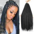 Crochet Box Braids 14 Inch 6 Packs 144 Strands Goddess Box Braids Crochet Hair Pre looped Crochet Hair for Black Women (14 Inch 1B)