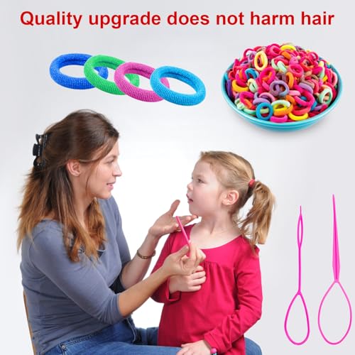 360Pcs Baby Hair Ties Multicolor No Damage Elastic Bands - Small No Pull Hair Accessories - 20 Colors