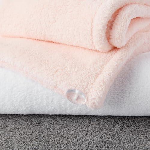 Microfiber Hair Towel Wrap - Quick Dry, 3-Pack