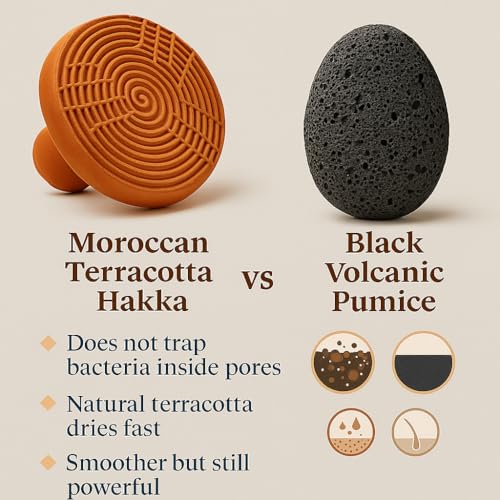Natural Moroccan Pumice Stone - Handcrafted Terracotta Foot Scrubber