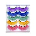 3D Faux Mink Fluffy False Lashes 5 Pairs Colorful Pack